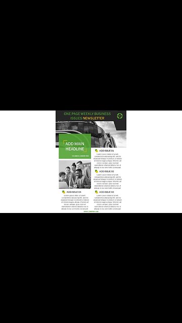 One Page Weekly Business Issues Newsletter Template