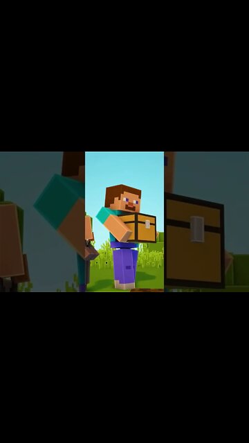 MINECRAFT: STEVE GIGANTE AJUDANDO NA VILA #shorts
