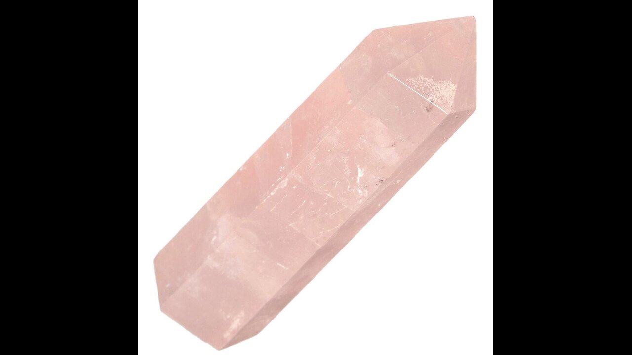 Rose Quartz Pink Crystal Obelisk Gem Single Terminated Wand