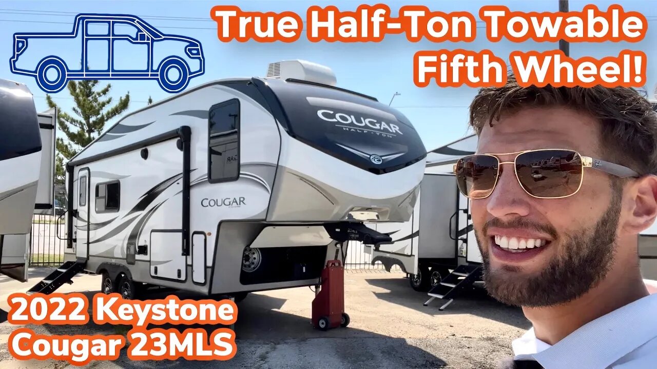 A True Half-Ton Towable Fifth Wheel! 2022 Keystone Cougar 23MLS