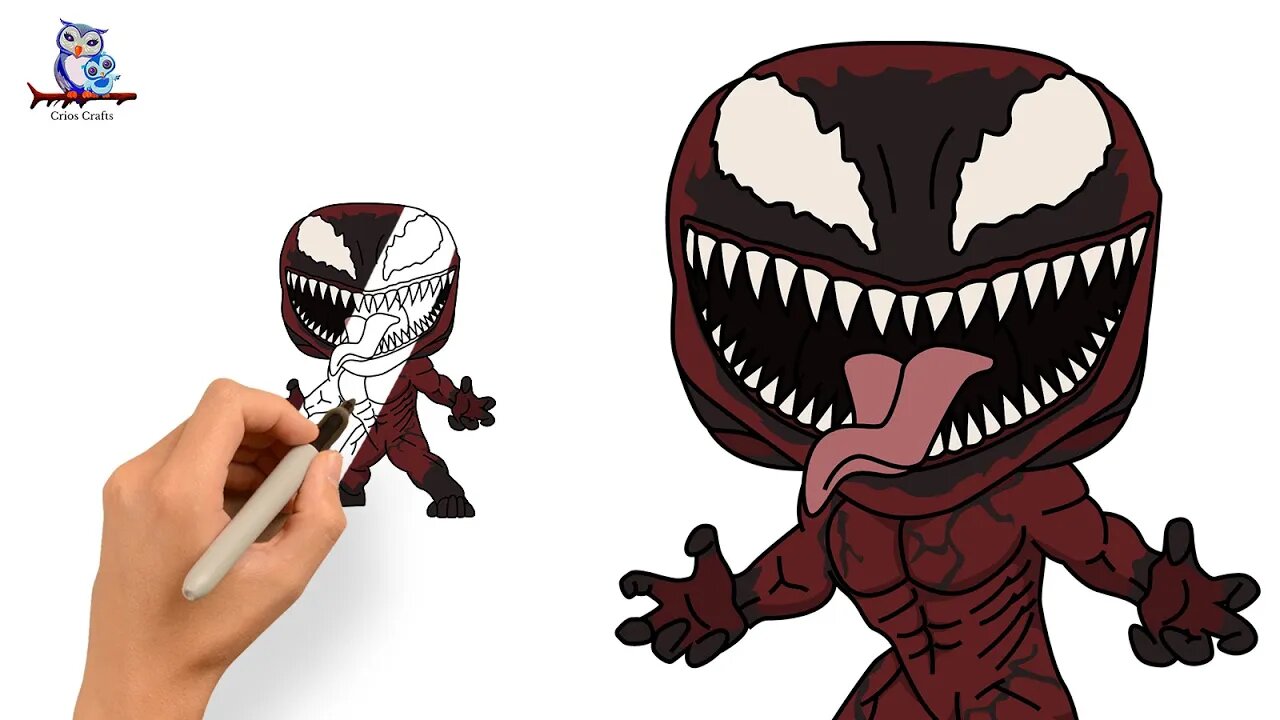 How To Draw Carnage Symbiote Step by Step - Easy Art Tutorial