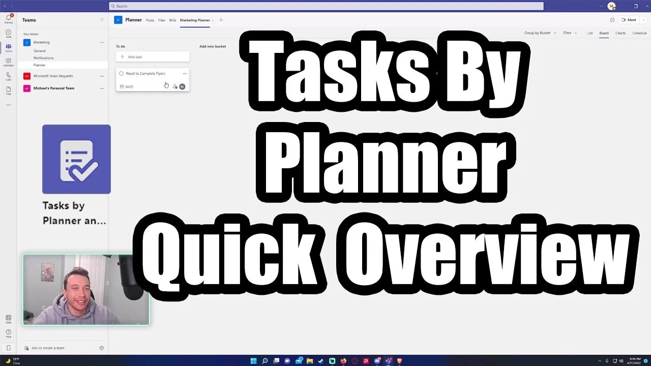 Tasks by Planner and To Do Quick Overview | Microsoft Teams | 2022 Tutorial