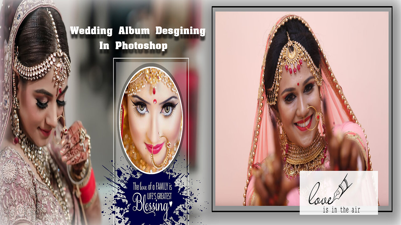 How To Creat Wedding Album Desgine Unique Idian in PhotoShop