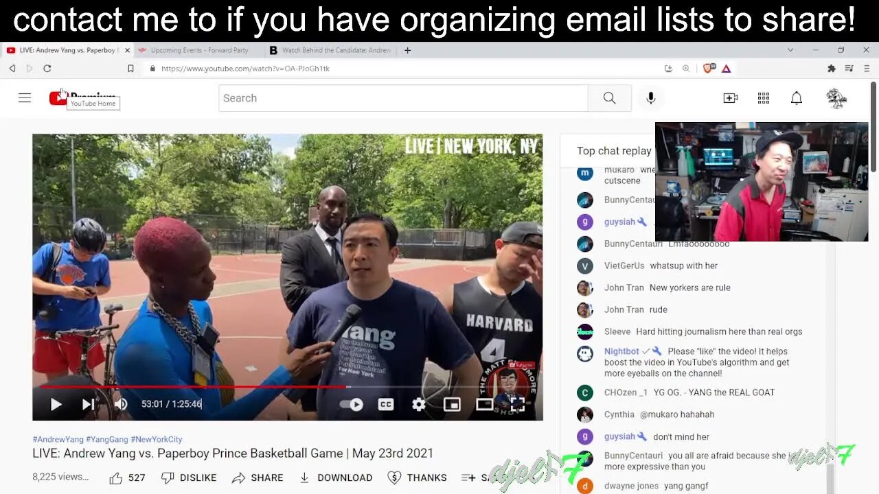 Yang pushes for Israel then a black woman goes to the ground and no help for her! pt. 1