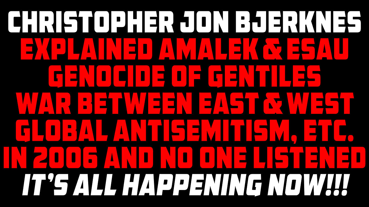 CHRISTOPHER JON BJERKNES Predicted Everything Happening Today in 2006. Here's PROOF!
