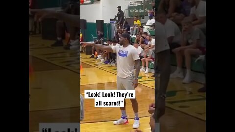 LeBron James hyping up his son Bryce during his high school basketball game! (via @huntershoopers)