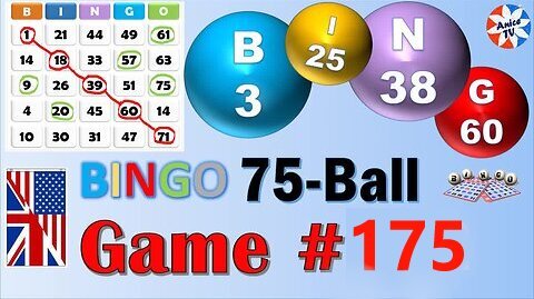 75 Ball - BINGO Caller - Game#175 - English American