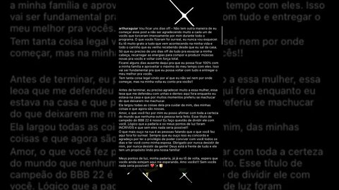 ARTHUR AGUIAR FAZ COMUNICADO AOS FÃS #shorts #arthuraguiar #maíracardi #corta