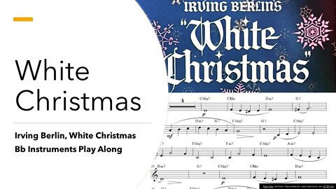 White Christmas, Irving Berlin [TRUMPET COVER] [ Easy Bb Instrument PLAY-ALONG]