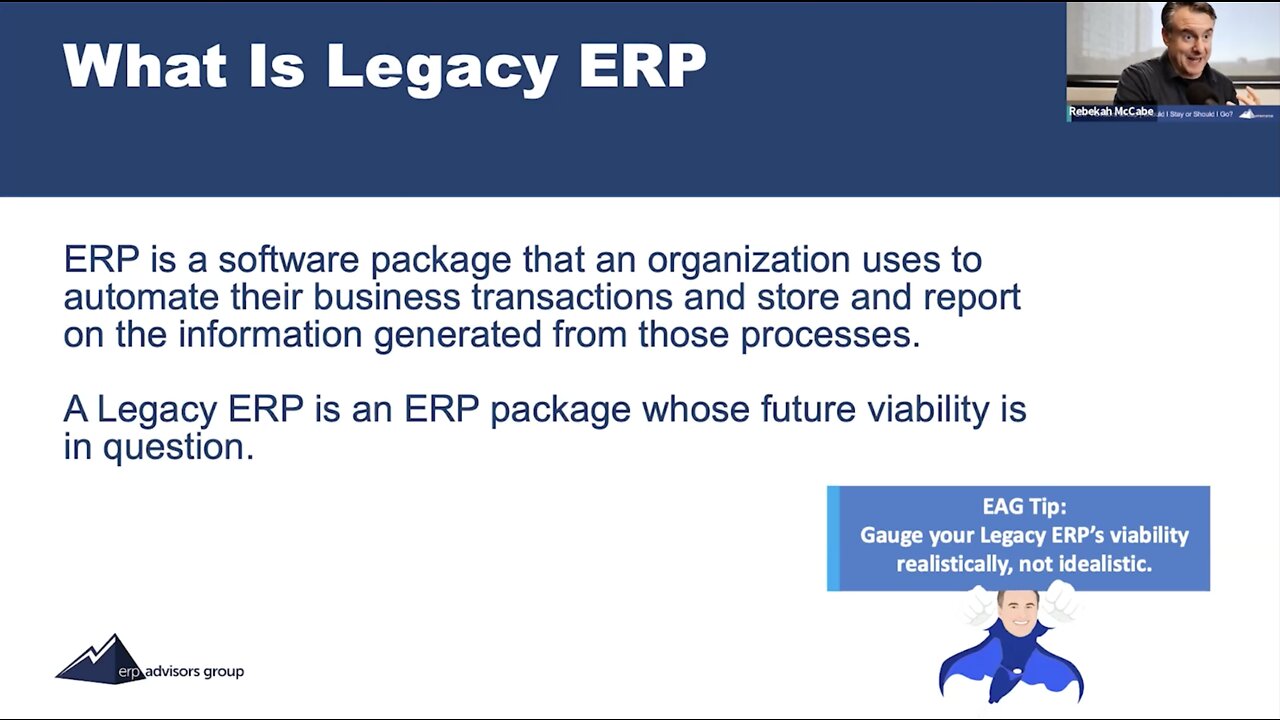 Should I Stay or Should I Go: Knowing When to Move On From Your Legacy ERP - Podcast Episode 74