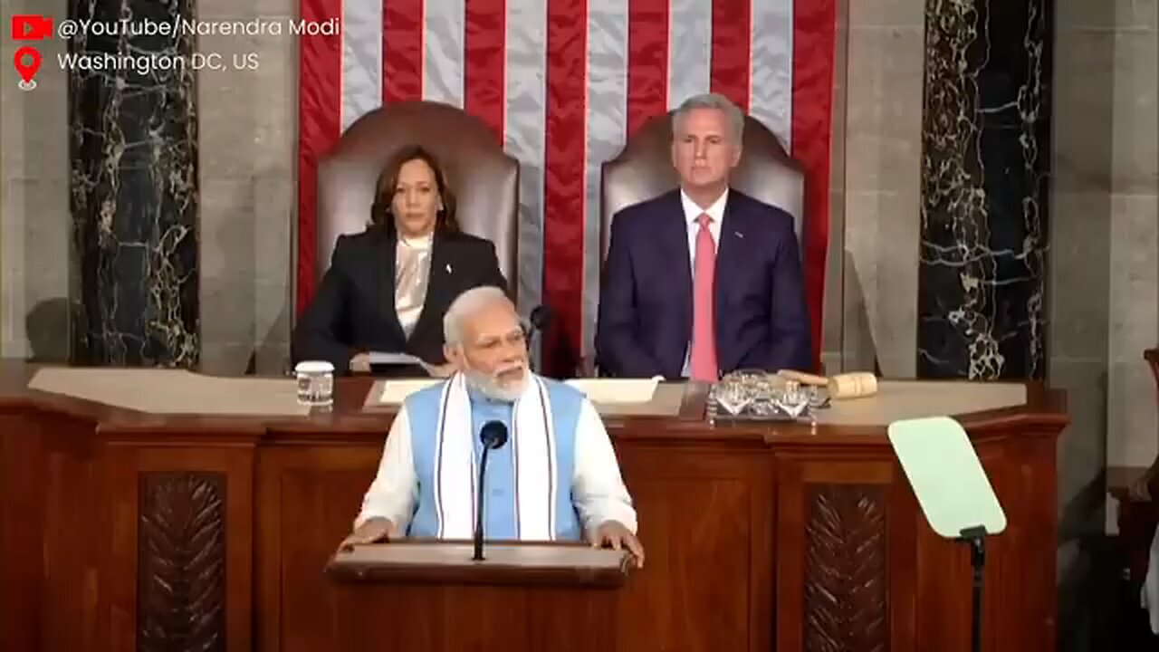 PM Modi US Congress Speech: US Vice President Kamala Harris Laugh Out Loud On PM Modi's Comment