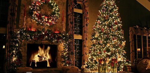 Fireplace music Christmas setting enjoy