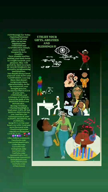 ▪︎UTILIZE YOUR GIFTS..ABILITIES..AND BLESSINGS▪︎