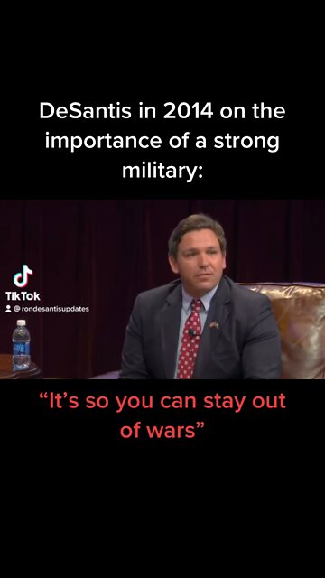 Ron DeSantis in 2014 on the importance of a strong military