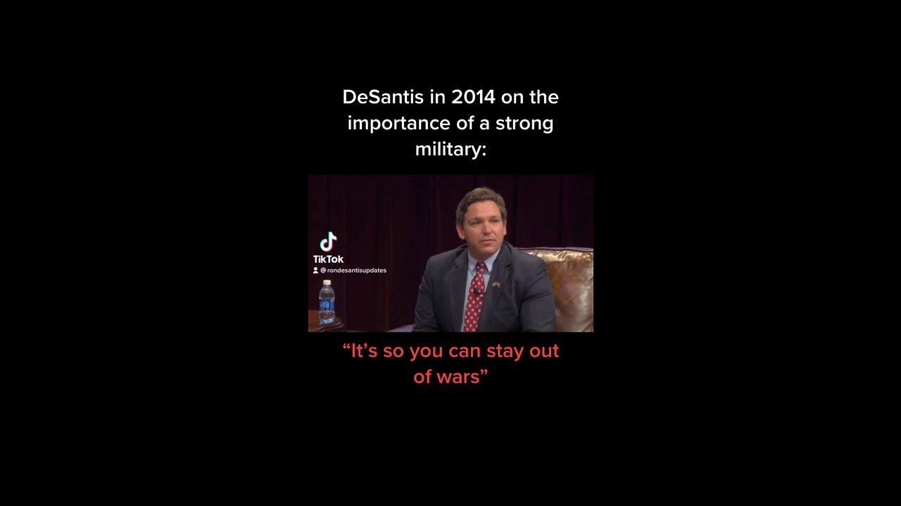 Ron DeSantis in 2014 on the importance of a strong military