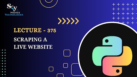 375. Scraping a Live Website | Skyhighes | Python