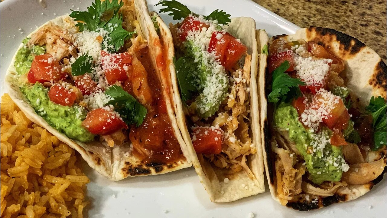 Easy Rotisserie Chicken Tacos (w/ Avocado Cream Sauce) | Taco Tuesday Live Stream