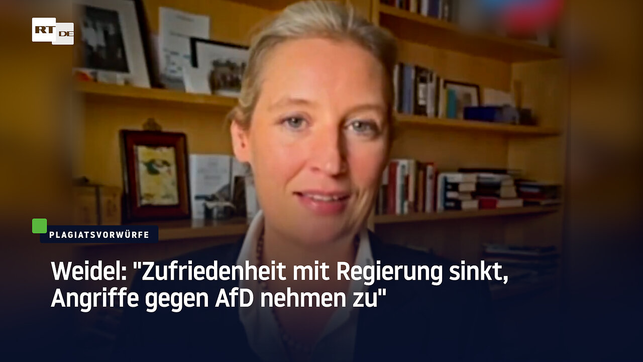 Weidel: "Zufriedenheit mit Regierung sinkt, Angriffe gegen AfD nehmen zu"