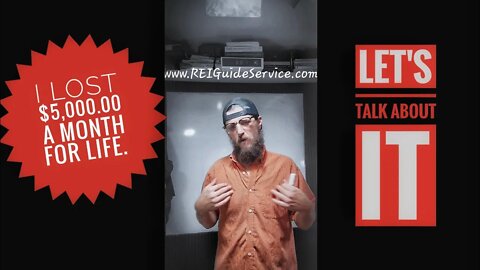 I lost 5k a month for life...lets talk about it.