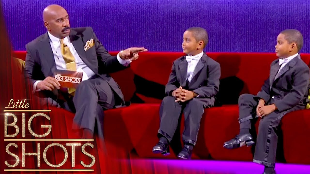 Big shots Steve Harvey Meets Tap-Dancing Twins Freddy & Teddy!