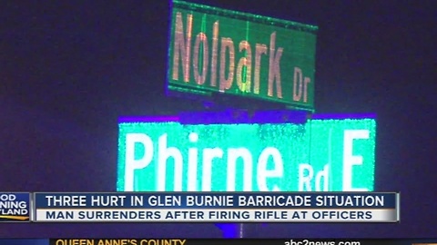 3 hurt in Glen Burnie barricade situation