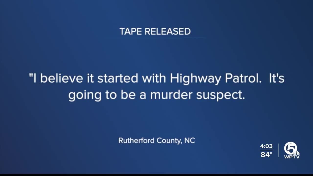 Audio released from North Carolina chase that led to arrest of Florida murder suspect