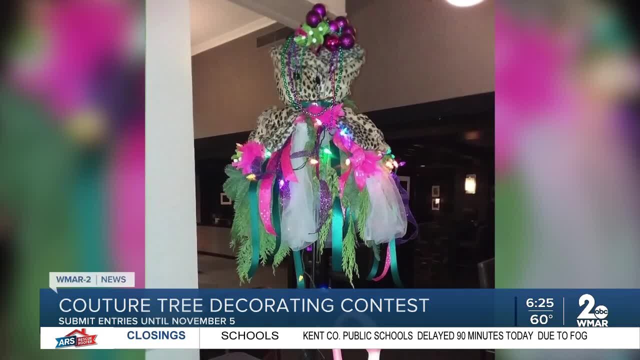 Couture tree decorating contest