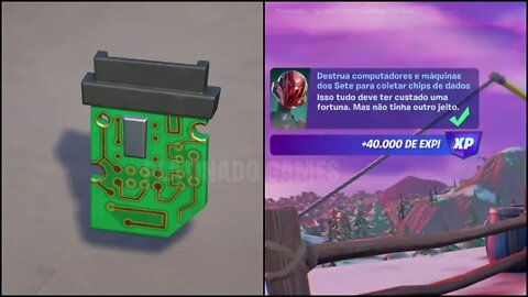 DESTRUA COMPUTADORES E MÁQUINAS DOS SETE PARA COLETAR CHIPS DE DADOS - FORTNITE