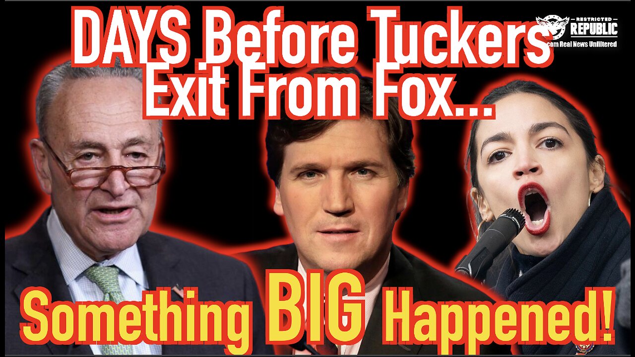 Days Before Tucker Carlson’s Exit From Fox Something BIG Happened—Here’s What They’re Not Saying!