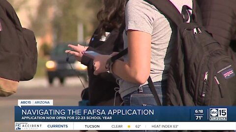 Navigating the FAFSA application