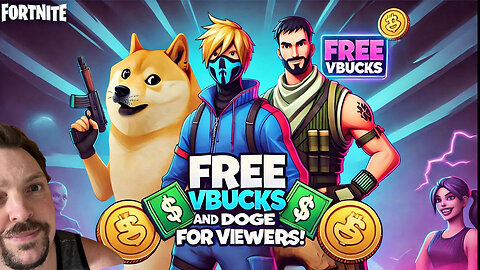 Playing Fortnite Let's Have Some Fun! We're Giving Vbucks, Skins and $DOGE coin!