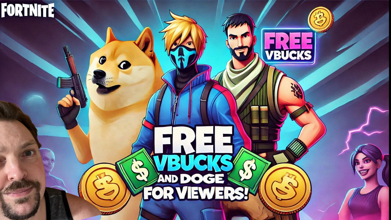 Playing Fortnite Let's Have Some Fun! We're Giving Vbucks, Skins and $DOGE coin!