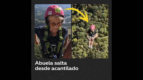 Abuela logra un gran salto desde un acantilado en Abjasia