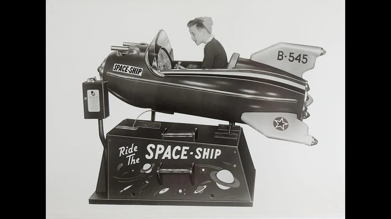 What? Another Rocket? 1953 Bally space ship ride with the worlds ONLY correct original dash!