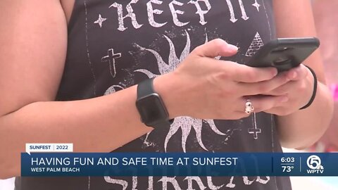 Having a fun and safe time at SunFest