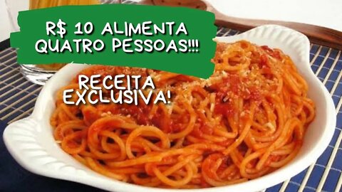 R$ 10 PARA ALIMENTAR QUATRO PESSOAS