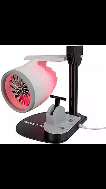 Jet Aircraft Turbofan Engine Shape Creative Fan 3D Printing