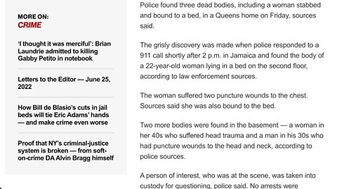 紐約警察局皇后區發現3具屍體