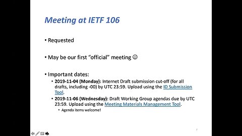 COINRG Interim Meeting, 2019 10 08