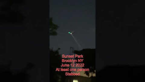 Sunset Park June 12 2022 Helicopter over head. At least one stabbed. #Shorts