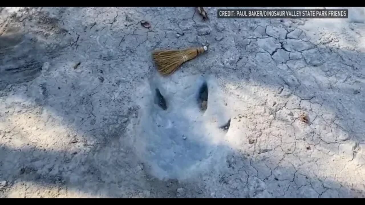 After Drought Dinosaur Tracks Appear
