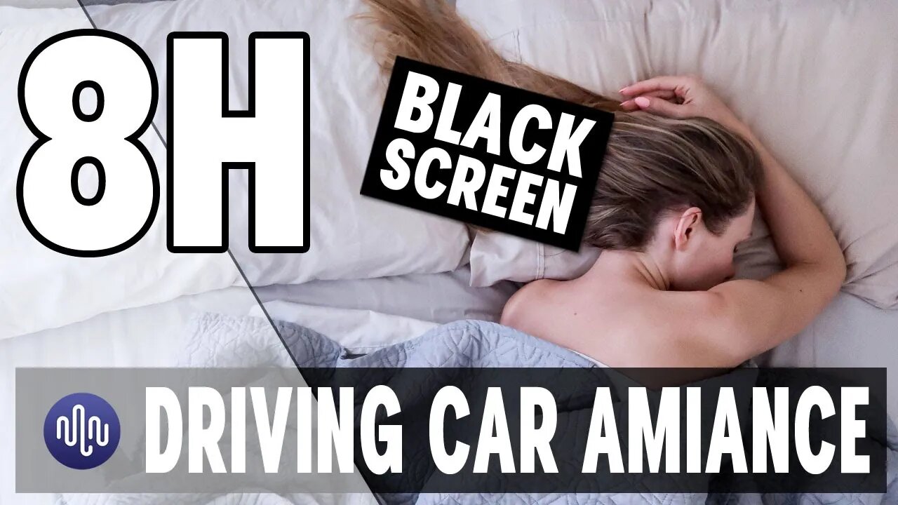 Driving car interior for sleeping | 8 hour black screen