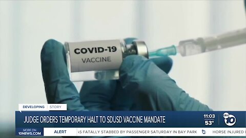 Judge orders temporary halt to SDUSD vaccine mandate