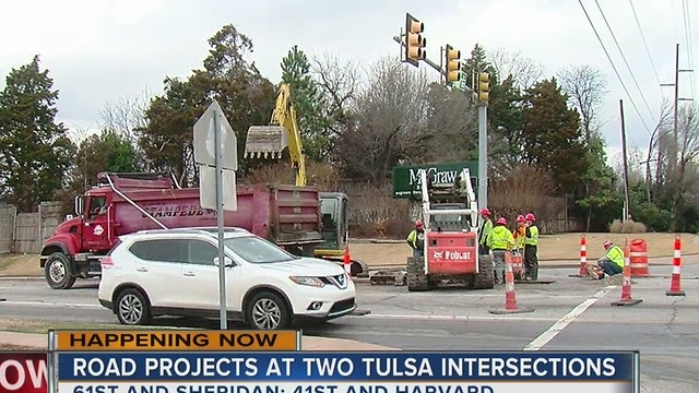 Road projects start for Tulsa's two major intersections