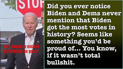 President Biden, who got the MOST VOTES of any US President in History, gets Another Warm Welcome 🖕