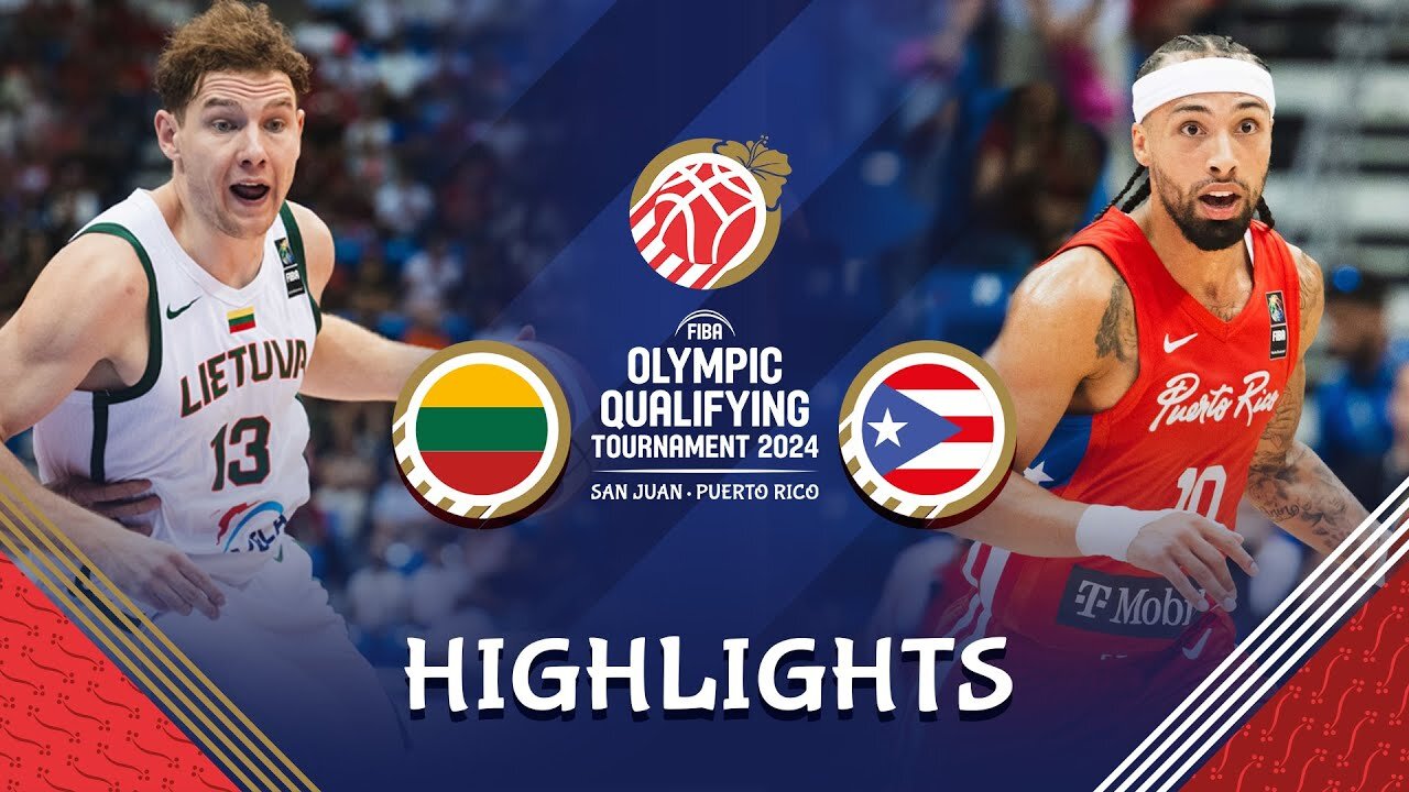 Final- Lithuania 🇱🇹 vs Puerto Rico 🇵🇷 - Highlights - FIBA OQT 2024 Puerto Rico