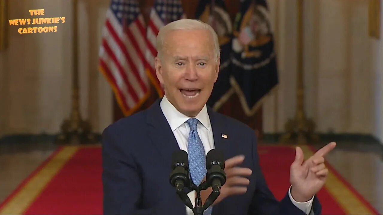 Predictable: Biden blames Trump for the decision that Biden made.