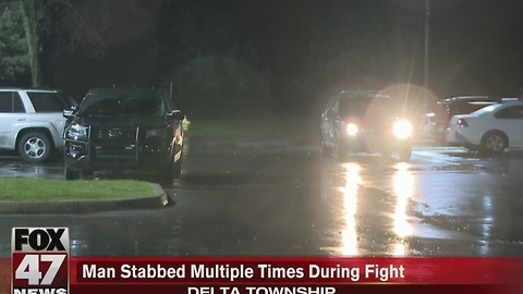 Man stabbed multiple times during fight in Delta Township