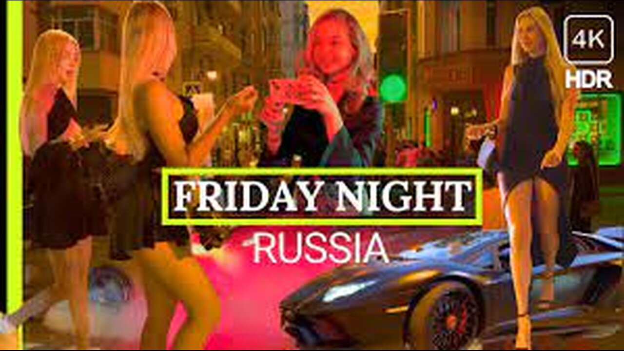 [4k] Nightlife Moscow_ Beautiful Girls, Cars, Vibes Friday Night in Russia August 2024 4K HDR #120