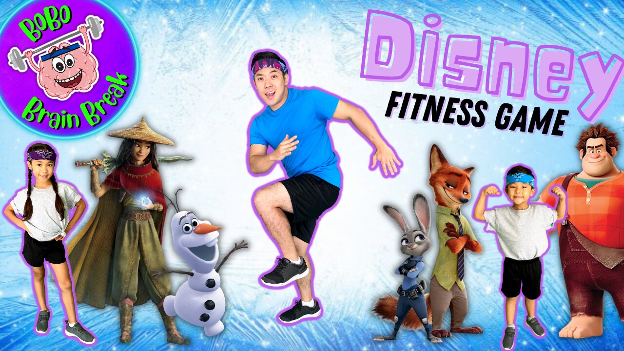 ❄️ DISNEY KIDS Fitness Game | Bobo P.E. Brain Break | FUNNY